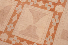 handmade Transitional Kafkaz Rust Tan Hand Knotted RECTANGLE 100% WOOL area rug 6 x 9