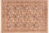 handmade Transitional Nagi Beige Gold Hand Knotted RECTANGLE 100% WOOL area rug 6x9