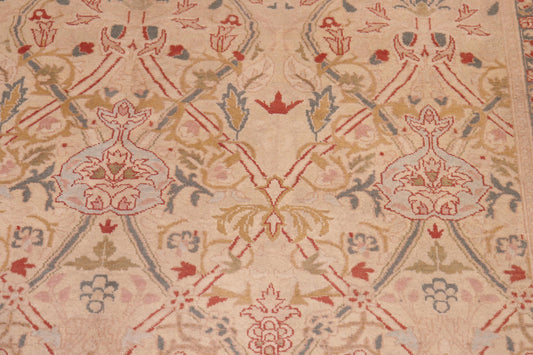 handmade Transitional Mujahid Tan Red Hand Knotted RECTANGLE 100% WOOL area rug 6x9