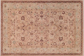 handmade Traditional Kafkaz Tan Lt. Green Hand Knotted RECTANGLE 100% WOOL area rug 6x9