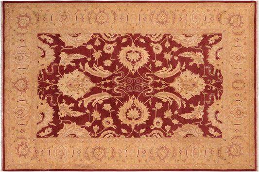 handmade Traditional Kafkaz Red Gold Hand Knotted RECTANGLE 100% WOOL area rug 6' x 9'