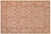 handmade Transitional Lahore Tan Tan Hand Knotted RECTANGLE 100% WOOL area rug 6' x 9'