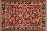 handmade Traditional Kafkaz Red Blue Hand Knotted RECTANGLE 100% WOOL area rug 6x9
