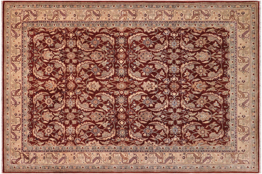handmade Transitional Kafkaz Copper Tan Hand Knotted RECTANGLE 100% WOOL area rug 6' x 9'