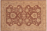 handmade Traditional Kafkaz Brown Tan Hand Knotted RECTANGLE 100% WOOL area rug 8x9