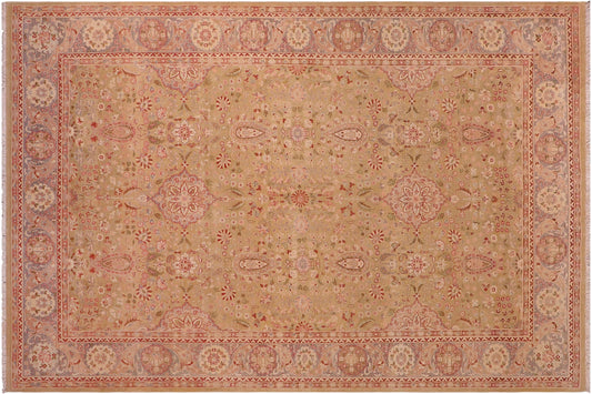 handmade Transitional Sultanabad Lt. Green Gray Hand Knotted RECTANGLE 100% WOOL area rug 6 x 9