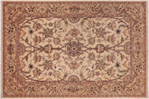 Istanbul Yang Tan/Dark Tan Wool Rug - 6'1'' x 9'2''