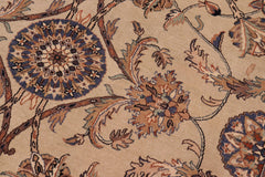 handmade Traditional Kafkaz Tan Dark Tan Hand Knotted RECTANGLE 100% WOOL area rug 6' x 9'