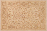 handmade Traditional Kafkaz Beige Brown Hand Knotted RECTANGLE 100% WOOL area rug 6x9