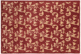 handmade Modern Kafkaz Red Gold Hand Knotted RECTANGLE 100% WOOL area rug 6' x 9'