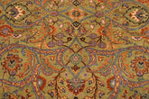 handmade Transitional Lt. Green Gold Hand Knotted RECTANGLE 100% WOOL area rug 6' x 9'