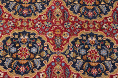 handmade Transitional Red Teal Blue Hand Knotted RECTANGLE 100% WOOL area rug 6' x 9'
