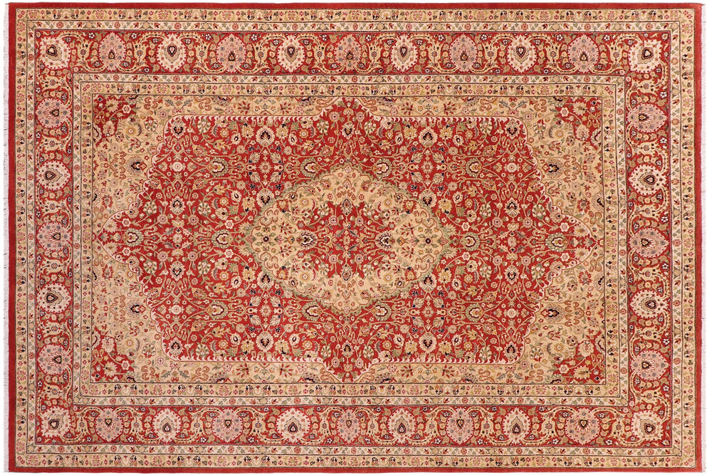 handmade Traditional Design Rust Rust Hand Knotted RECTANGLE 100% WOOL area rug 6' x 9'
