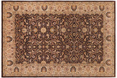 handmade Traditional Design Brown Tan Hand Knotted RECTANGLE 100% WOOL area rug 6' x 9'