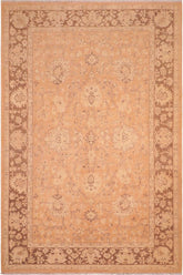 handmade Traditional Kafkaz Brown Tan Hand Knotted RECTANGLE 100% WOOL area rug 6 x 9