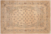 handmade Transitional Kafkaz Tan Green Hand Knotted RECTANGLE 100% WOOL area rug 6' x 9'