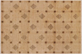 handmade Modern Gabbeh Tan Brown Hand Knotted RECTANGLE 100% WOOL area rug 9' x 12'