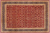 handmade Transitional Kafkaz Red Blue Hand Knotted RECTANGLE 100% WOOL area rug 9' x 12'