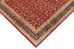 handmade Transitional Kafkaz Red Blue Hand Knotted RECTANGLE 100% WOOL area rug 9' x 12'