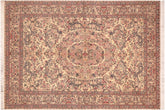 handmade Traditional Tamour Beige Pink Hand Knotted RECTANGLE 100% WOOL area rug 6x10