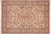 handmade Traditional Tamour Beige Pink Hand Knotted RECTANGLE 100% WOOL area rug 6x10