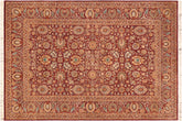 handmade Traditional New Asif Burgundy Grey Hand Knotted RECTANGLE 100% WOOL area rug 6x9