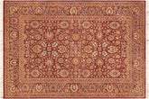 handmade Traditional New Asif Burgundy Grey Hand Knotted RECTANGLE 100% WOOL area rug 6x9