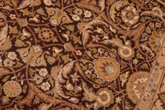 handmade Traditional Brown Beige Hand Knotted RECTANGLE 100% WOOL area rug 6x9