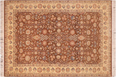 handmade Traditional Tabriz Brown Beige Hand Knotted RECTANGLE 100% WOOL area rug 6x9