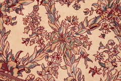 handmade Transitional Basan Ivory Red Hand Knotted RECTANGLE 100% WOOL area rug 6x9