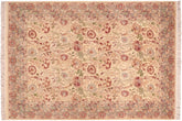 handmade Transitional Irfan Ivory Grey Hand Knotted RECTANGLE 100% WOOL area rug 6x10
