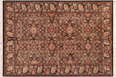 handmade Transitional Doop Black Green Hand Knotted RECTANGLE 100% WOOL area rug 6x9