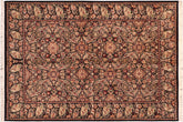 handmade Transitional Doop Black Green Hand Knotted RECTANGLE 100% WOOL area rug 6x9
