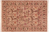 handmade Transitional Bhati Taupe Rust Hand Knotted RECTANGLE 100% WOOL area rug 6x9
