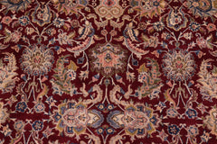 handmade Traditional Agra Red Teal Hand Knotted RECTANGLE 100% WOOL area rug 6x9