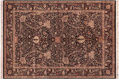 handmade Traditional Ashad Black Green Hand Knotted RECTANGLE 100% WOOL area rug 6x9