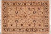 handmade Transitional New Asif Tan Green Hand Knotted RECTANGLE 100% WOOL area rug 6x9