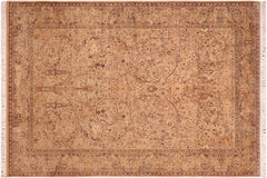 handmade Transitional Taupe Brown Hand Knotted RECTANGLE 100% WOOL area rug 6x10