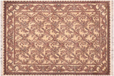 handmade Transitional Criscross Ivory Pink Hand Knotted RECTANGLE 100% WOOL area rug 6x9