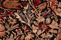 handmade Transitional Gulshan Black Red Hand Knotted RECTANGLE 100% WOOL area rug 6x9