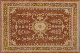 handmade Traditional Kafkaz Brown Gold Hand Knotted RECTANGLE 100% WOOL area rug 8' x 12'