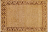 handmade Modern Kafkaz Tan Brown Hand Knotted RECTANGLE 100% WOOL area rug 9' x 12'