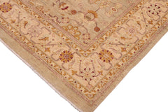 handmade Transitional Kafkaz Lt. Green Beige Hand Knotted RECTANGLE 100% WOOL area rug 9' x 12'