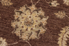 handmade Transitional Kafkaz Brown Beige Hand Knotted RECTANGLE 100% WOOL area rug 9' x 12'