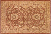 handmade Traditional Kafkaz Brown Dark Tan Hand Knotted RECTANGLE 100% WOOL area rug 10x13