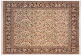 handmade Traditional Sukhan Ivory Black Hand Knotted RECTANGLE 100% WOOL area rug 9x12