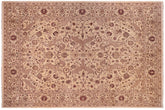 handmade Traditional Agra Beige Red Hand Knotted RECTANGLE 100% WOOL area rug 9x12