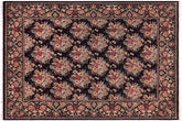 handmade Transitional Gulshan Black Black Hand Knotted RECTANGLE 100% WOOL area rug 9x12
