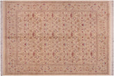 handmade Transitional Sayra Beige Red Hand Knotted RECTANGLE 100% WOOL area rug 8x10