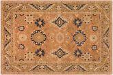 Oriental Ziegler Samira Orange/Green Hand Knotted Wool Rug - 8'3'' x 10'4''